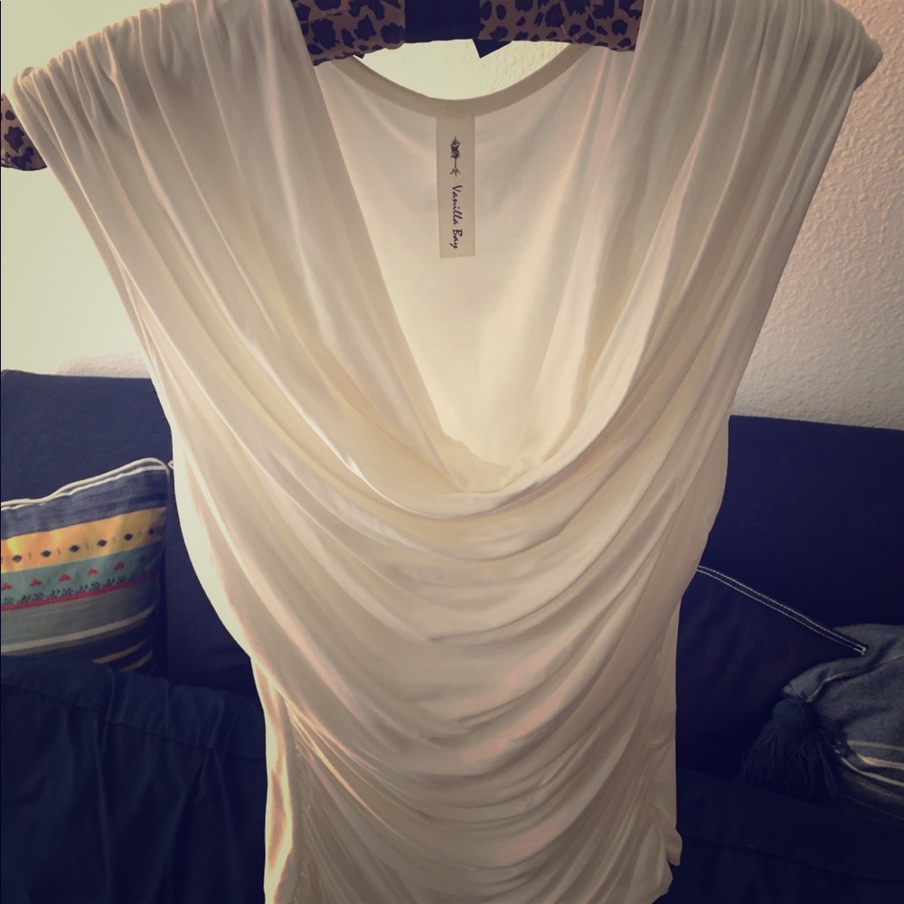 Vanilla Bay fitted sleeveless cowl neck top